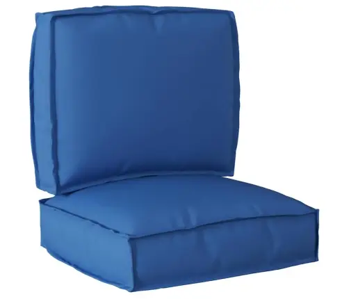 2 Gabalu Paletes Spilvenu Komplekts Karaliskā Zila Oksforda Audums Vidaxl