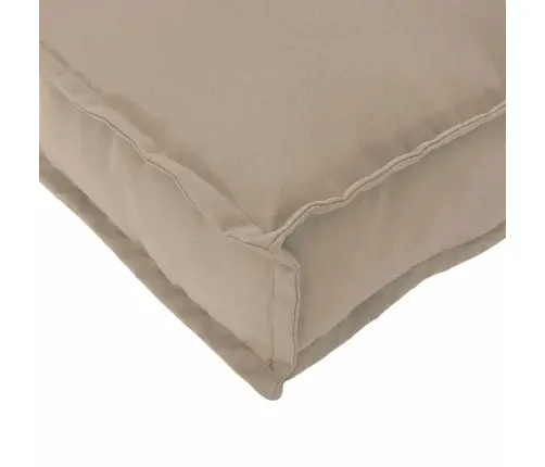 2 Daļu Paletes Spilvenu Komplekts Taupe Oksforda Audums Vidaxl