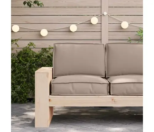 2 Daļu Paletes Spilvenu Komplekts Taupe Oksforda Audums Vidaxl