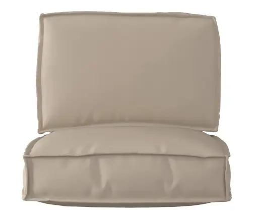 2 Daļu Paletes Spilvenu Komplekts Taupe Oksforda Audums Vidaxl