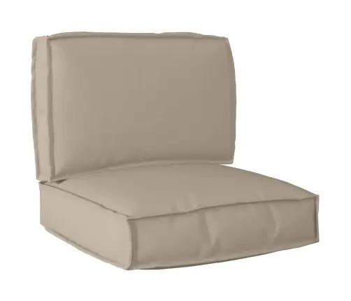 2 Daļu Paletes Spilvenu Komplekts Taupe Oksforda Audums Vidaxl