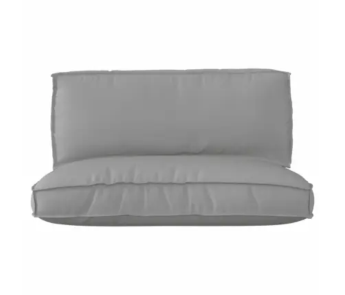 2 Gabali Paletes Spilvenu Komplekts Pelēkā Oksforda Auduma Vidaxl