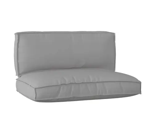 2 Gabali Paletes Spilvenu Komplekts Pelēkā Oksforda Auduma Vidaxl