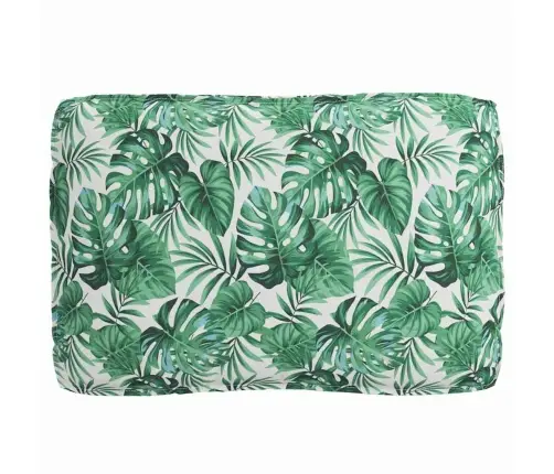 2 Daļu Paletes Spilvenu Komplekts Ar Lapu Rakstu No Oksfordas Auduma Vidaxl