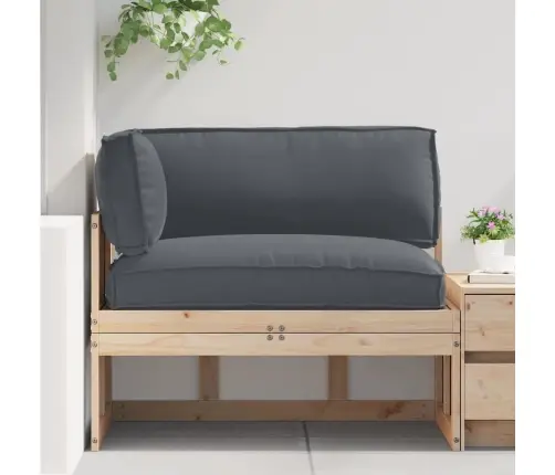 3 Daļu Pallet Spilvenu Komplekts Antracīta Oxford Audums Vidaxl