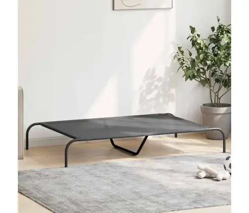 Paaukštinta Šunų Lova, Pilka 130X80X20 Cm Tekstilės Ir Plieno