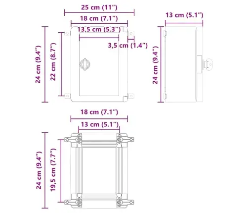 Control Cabinet Pilka 47 X 20 X 60 Cm Abs Plastikas