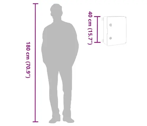 Control Cabinet Pilka 47 X 20 X 60 Cm Abs Plastikas