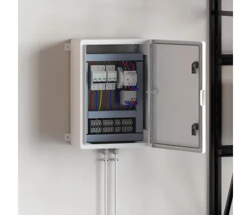 Kontroles Skapītis Ip65 Ūdensizturīgs Pelēks 35X19,5X50 Cm Abs Plastmasa Vidaxl