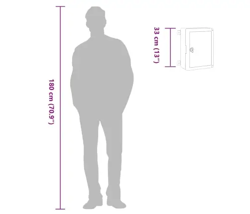 Control Cabinet Pilka 47 X 20 X 60 Cm Abs Plastikas