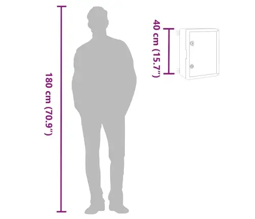 Control Cabinet Pilka 30 X 16,5 X 40 Cm Abs Plastikas