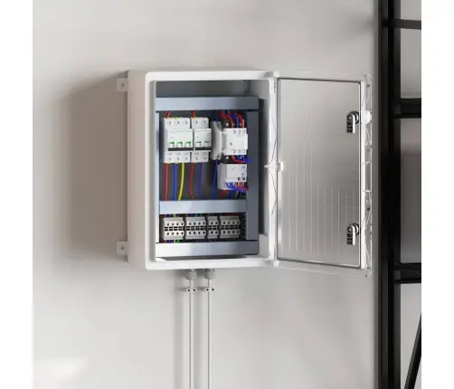 Kontroles Skapītis Ip65 Ūdensizturīgs Pelēks 35X19,5X50 Cm Abs Plastmasa Vidaxl