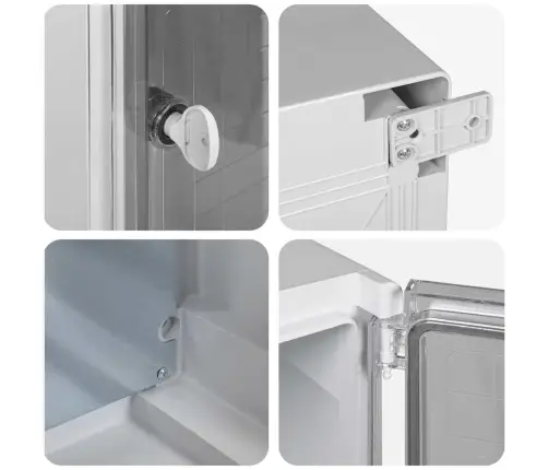 Vadības Skapis Ip65 Ūdensizturīgs Pelēks 40X20X60 Cm Abs Plastmasa Vidaxl