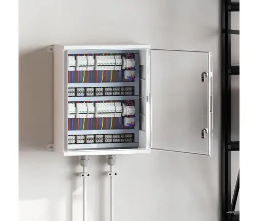 Kontroles Skapītis Ip65 Ūdensizturīgs Pelēks 50X22X60 Cm Abs Plastika Vidaxl