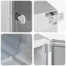 Kontroles Skapītis Ip65 Ūdensizturīgs Pelēks 50X24,5X70 Cm Abs Plastmasa Vidaxl