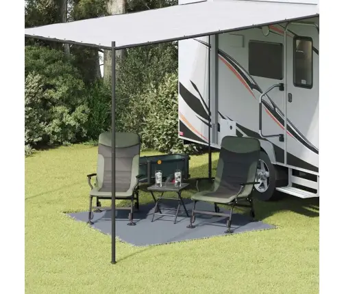 Telts Aksesuārs Zilo Pelēks Poliesters 200 X 200 Cm Taisnstūris Vidaxl