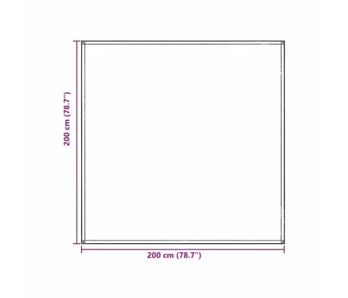 Telts Aksesuārs Zilo Pelēks Poliesters 200 X 200 Cm Taisnstūris Vidaxl