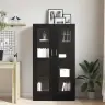 Grāmatu Skapjis Melnā Ozola Krāsā 82,5X30,5X150 Cm Inženierijas Koks Vidaxl