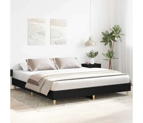 Gultas Rāmis Melna Ozola 180X200 Cm Inženierijas Koks Vidaxl