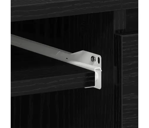 Galdi 2 Gabali Melna Ozola 140X50X76 Cm Inženierijas Koks Vidaxl