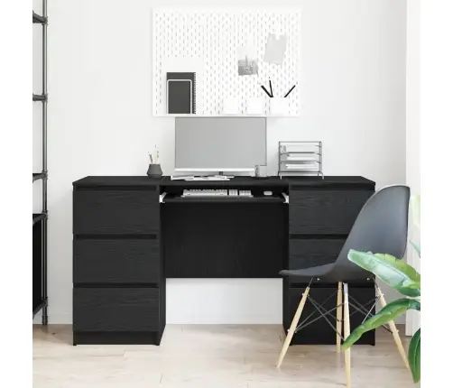 Galdi 2 Gabali Melna Ozola 140X50X76 Cm Inženierijas Koks Vidaxl