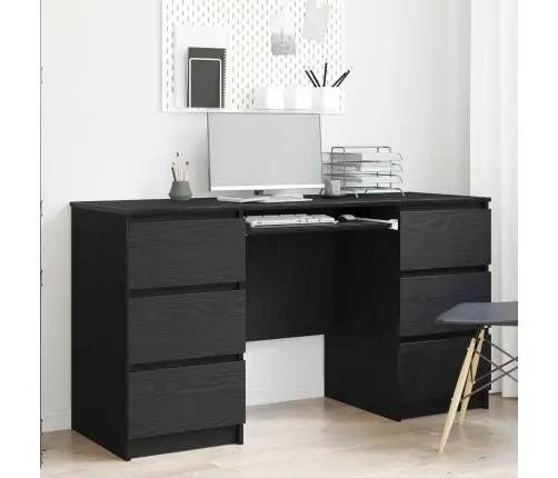 Laud Sahtliga Must Tamm 140 X 50 X 76 Cm Tehispuit