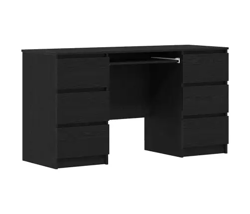 Galdi 2 Gabali Melna Ozola 140X50X76 Cm Inženierijas Koks Vidaxl