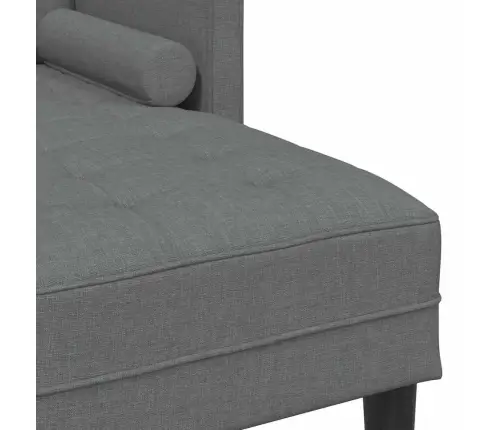 3-Vietīgs L Formas Dīvāns Tumši Pelēks 160 Cm Audums Vidaxl