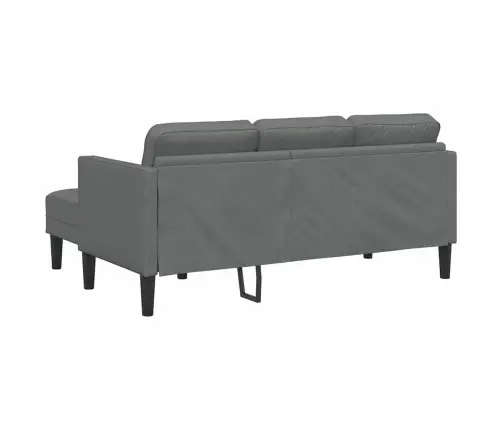 3-Vietīgs L Formas Dīvāns Tumši Pelēks 160 Cm Audums Vidaxl