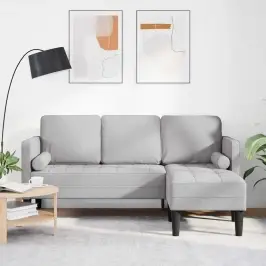 Dīvānu Komplekts Mākoņu Pelēks 173 X 131 X 67 Cm Audums Vidaxl Dīvānu Komplekts Mākoņu Pelēks 173 X 131 X 67 Cm Audums Vidaxl
