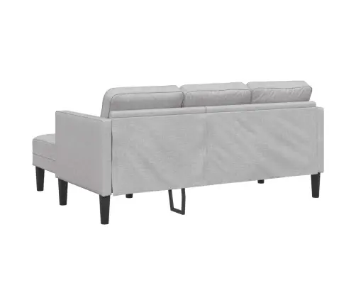 3-Vietīgs L Formas Dīvāns Mākonī Pelēkā Krāsā 160 Cm Audumā Vidaxl