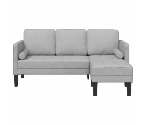 3-Vietīgs L Formas Dīvāns Mākonī Pelēkā Krāsā 160 Cm Audumā Vidaxl 3-Vietīgs L Formas Dīvāns Mākonī Pelēkā Krāsā 160 Cm Audumā Vidaxl