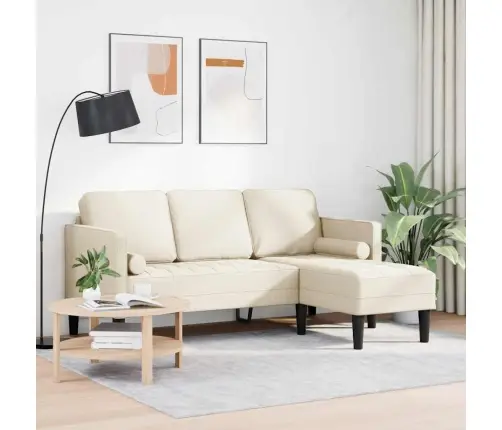 3-Vietīgs L Formas Dīvāns No Lina 160 Cm Vidaxl