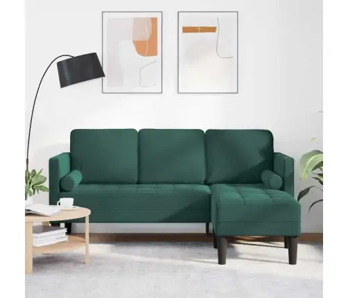 Sofos Komplektas Tamsiai Žalia 173 X 131 X 67 Cm Aksomas
