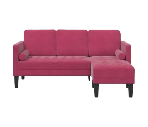 Sofos Komplektas Vyno Raudonumo 173 X 131 X 67 Cm Aksomas