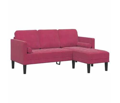 Sofos Komplektas Vyno Raudonumo 173 X 131 X 67 Cm Aksomas