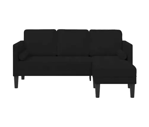 Diivanikomplekt Padjaga Must 173 X 131 X 67 Cm Polüester