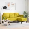 L-Veida Dīvāns Dzeltens 173X131X67 Cm Samts Vidaxl