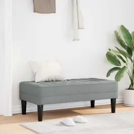 Sols Ar Spilvenu Gaiši Pelēks 113 X 57 X 39 Cm Audums Vidaxl