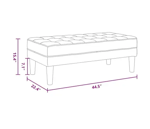 Sols Melns 113X57X39 Cm Audums Vidaxl