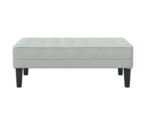 Suoliukas Su Pagalve Šviesiai Pilka 113 X 57 X 39 Cm Aksomas