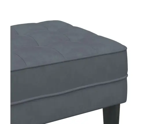 Suoliukas Su Pagalve Tamsiai Pilka 113 X 57 X 39 Cm Aksomas