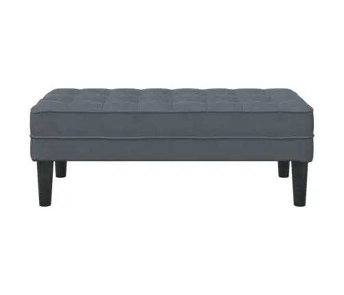 Suoliukas Su Pagalve Tamsiai Pilka 113 X 57 X 39 Cm Aksomas