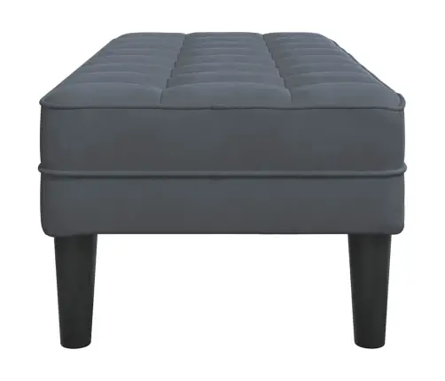 Suoliukas Su Pagalve Tamsiai Pilka 113 X 57 X 39 Cm Aksomas