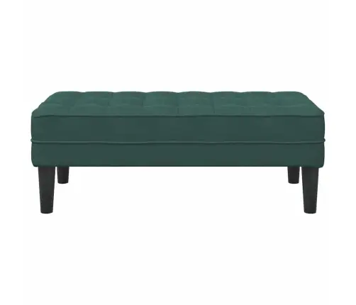 Suoliukas Su Pagalve Tamsiai Žalia 113 X 57 X 39 Cm Aksomas