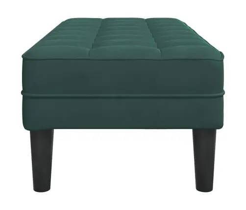 Suoliukas Su Pagalve Tamsiai Žalia 113 X 57 X 39 Cm Aksomas