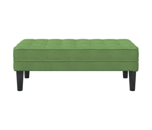 Suoliukas Su Pagalve Šviesiai Žalia 113 X 57 X 39 Cm Aksomas