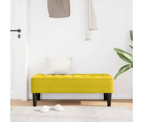 Sola Dzeltena 113X57X39 Cm Samts Vidaxl