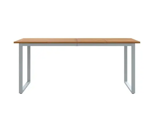 Āra Ēdamgalda Pelēks 180X90X75 Cm Tērauds Un Masīvs Akācija Vidaxl