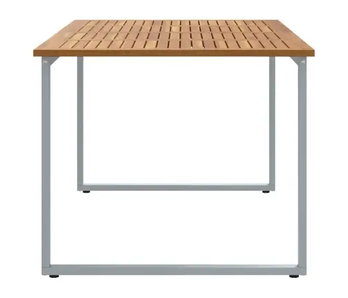 Āra Ēdamgalda Pelēks 180X90X75 Cm Tērauds Un Masīvs Akācija Vidaxl